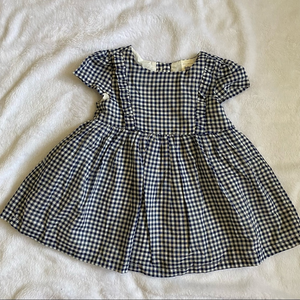 Baby B’gosh Plaid Dress - Navy and White